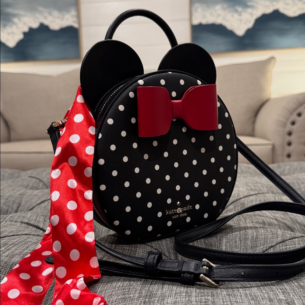 Kate Spade Bag Minnie Mouse Disney X Red Black Crossbody - Picture 3 of 17